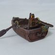 Row Boat Small D1 Mystic Pigeon June 2020 (9).JPG Row Boat Miniature with oars and pole lantern