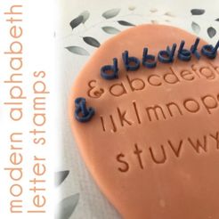 Screenshot_2.jpg STL file MODERN ALPHABET LETTER STAMPS | 3D PRINT | POLYMER CLAY POTTERY CERAMIC ACCESSORIES MAKING STAMPS L DIY TOOLS SUPPLIES | ALPHABET | DIY・Model to download and 3D print