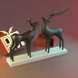 render_4.png Decoração de Natal com estátua de veado