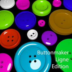 buttonimage_ligne.png Free SCAD file Parametric Button Generator - Ligne Edition・3D printable design to download