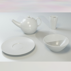Image000.png Tea Set (Teapot, glass, plate and bowl)
