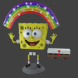 7.png Spongebob with Rainbow 3D print model