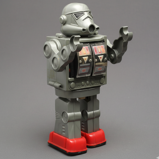 fAN ART STAR ROBOT KNOCK OFF ROBOT 1980 STAR WARS STORMTROOPER