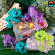 8.png Gemstone Crystal Frog, Articulating Frog, Gemstone Frog, Cinderwing3D, Articulating Flexible Fidget Cute Print in Place No Supports