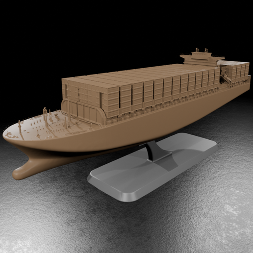 🚢 Container Cargo Ship STL – Detailed Freight Vessel Model for 3D ...