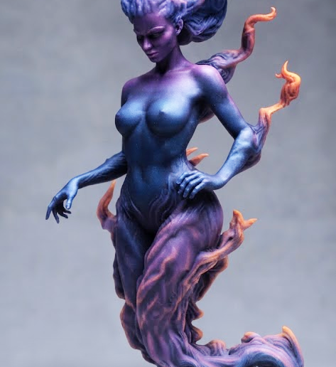 Smoke and Fire Djinn STL for Resin Printing
