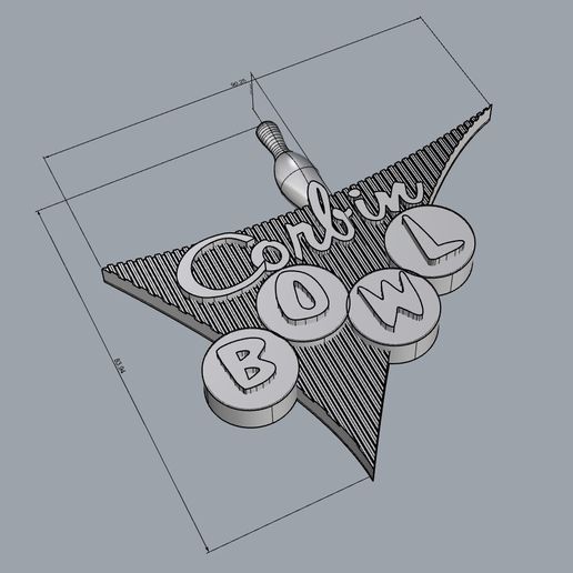 STL file CORBIN BOWL SIGN・3D print design to download・Cults