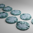 ovw2.png 9x 25mm bases with frozen ice tundra design (+toppers)