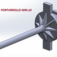 Eje portarrollo.png Free STL file Creality ender 3 filament reel holder - DIAMETER 73mm or more with bearing・3D printer design to download, martinmarolt17