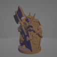 Death Knight Double Axe.png STL file Death Knight With Big Axe・3D printable design to download