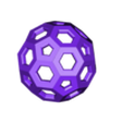 Icosahedron_V3.1_Half_3DPrint_3cm.stl Truncated Icosahedron, Icosahedron, Football, Soccer Ball, Decoration