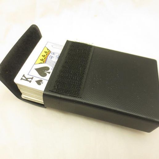 52 Card Deck Pouch, Cosplay Pleather Pouch, Flexible super durable (faux leather) with utility belt strap, Blackjack poker deckbox, costume