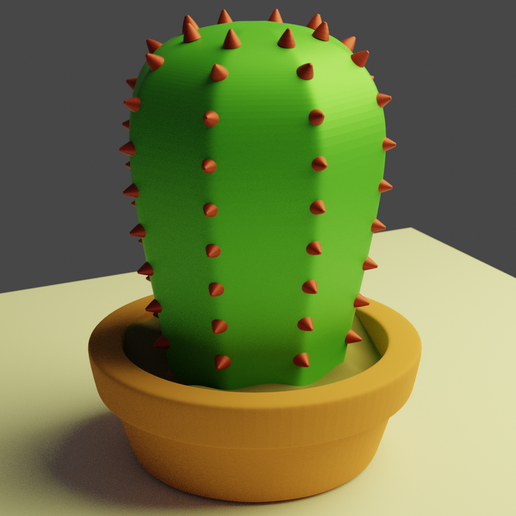 Typical Cactus (Updated)Free STL File for Cults
