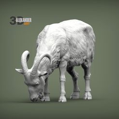 Goat-1.jpg STL-Datei Ziege frisst 3D-Druckmodell・3D-druckbares Design zum Herunterladen