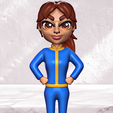 aa.png Jean 33 // Ella Purnell ( Fallout Series )  FUSION MASHUP COSPLAYERS ACTION FIGURE FAN ART CROSSOVER ANIME CHIBI