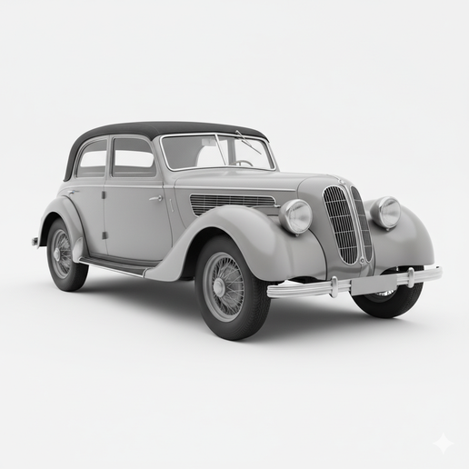 BMW 315 cartoon car STL, garage diorama car STL, open wheel car STL, Le Mans car STL, car model kit STL, convertible STL, street scene diorama STL, print ready car STL, 1930s car STL, drift car STL, car workshop STL, modified car STL, hot rod STL, high de