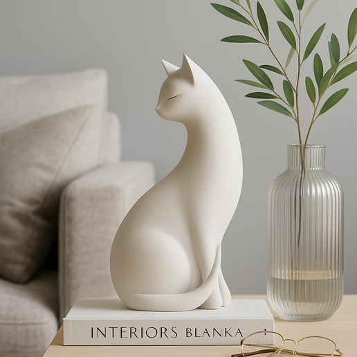 🐱 Minimalist Cat Figure , decoration. 3D model