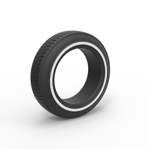 Diecast lowrider tire Scale 1 to 10 3D model