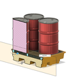 Oil-Drum-Spill-Pallet-14.png Model Railway Steel Oil Drums on Spill Pallets