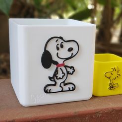 snoopy1.jpg Snoopy and Woodstock pot or jewelry box