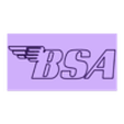 BSA 3D Wall Badge.stl BSA BIRMINGHAM SMALL ARMS 3D WALL BADGE SUPPORTLESS