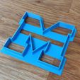 Varsity Style Letter M Cookie Cutter