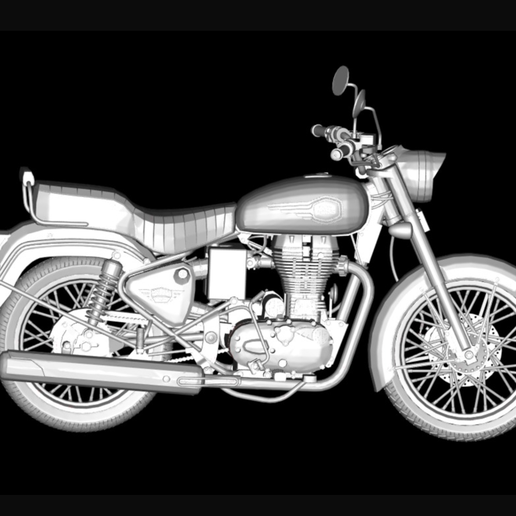 Motorcycle Royal Enfield Bullet 500 2016 3D model