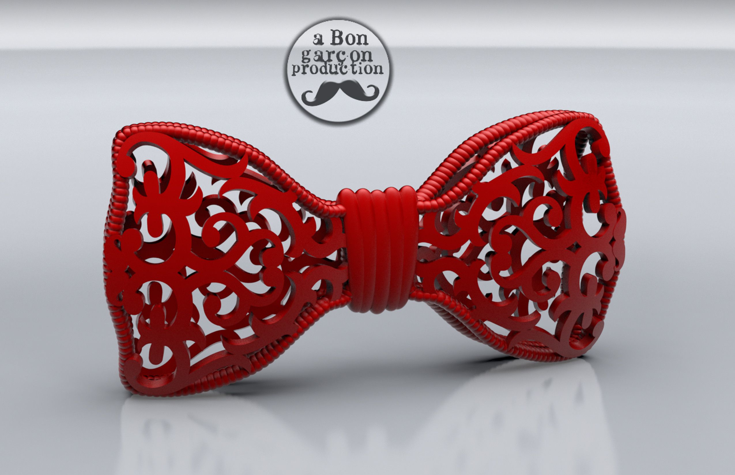 Bon_Garcon_BowTie-V2-01.jpg Fichier STL gratuit Fancy Bow Tie Version 2.0・Design imprimable en 3D à télécharger, BonGarcon