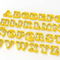 untitled.163.png Free STL file abc cookie cutter alphabet letters・3D printer model to download