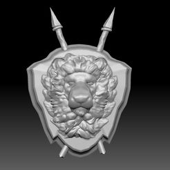 ZBrush Docume2nt.jpg Lion Bust/ Wall Mount