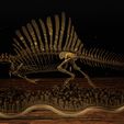 Spinosaurus-10.jpg Spinosaurus Diorama Swimming Skeleton