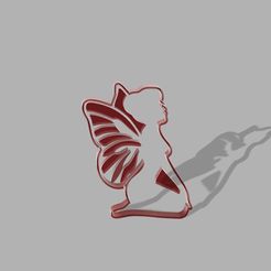 hada sexy v1.jpg STL file fairy cookie cutter・3D print model to download
