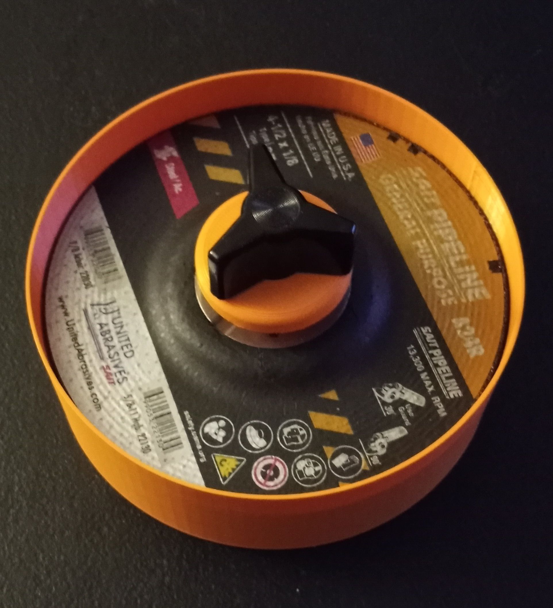 Free STL file 4 1/2" Grinder "Disk" holder・3D print design to download