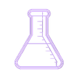 6.stl Erlenmeyer FLASK - cookie cutter - science party, scientist, laboratory - cut dough and clay - 9cm