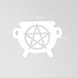 CauldronPentacle2.jpg Cauldron with Pentacle, Witch's Pot with Symbol, Pentagram
