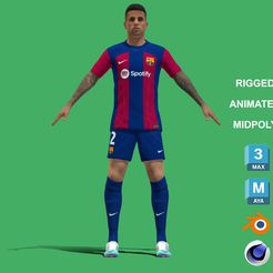 Cancelo_1.jpg 3D file 3D Rigged Joao Cancelo Barcelona 2024・3D print design to download