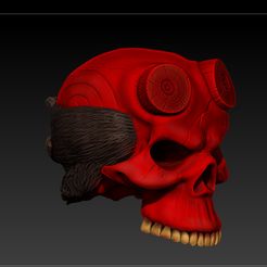 7.jpg Файл STL HELLBOY SKULL・Модель для загрузки и печати в формате 3D