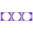 gauge_pod_E34_V1.stl BMW E34 CENTRAL AIR VENT 52 MM TRIPLE GAUGE POD