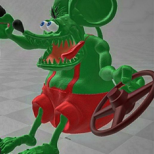 🐀 Rat Fink Driver 1/64・ STL File for 3D printing・Cults