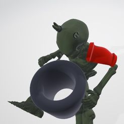 contre plongee squelette.jpg Archivo STL JARRA DE VELAS DE HALLOWEEN MONSTER・Objeto de impresión 3D para descargar
