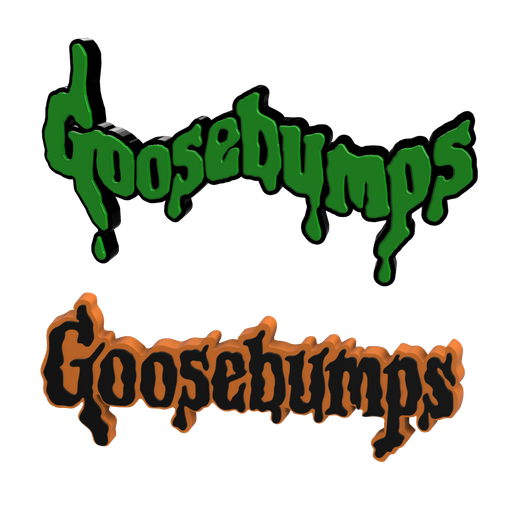 🎃 3D MULTICOLOR LOGO/SIGN - Goosebumps・ STL File for 3D printing・Cults