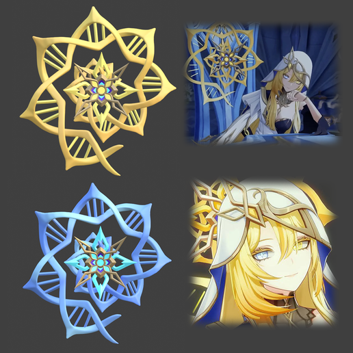Rhinedottir's DNA halo Acc (Hexenzirkel) - Genshin Impact Cosplay Prop
