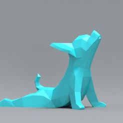 chi02.jpg Low Polygon Chihuahua dog model 3D print model 3D print model