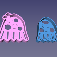5.png Archivo STL Cortador de galletas de pareja fantasma・Modelo para descargar y imprimir en 3D