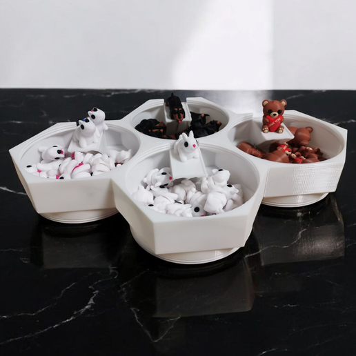 Hexagonal storage container set - 3D model önizlemesi