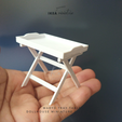 MARYD TRAY TA MOUSE MINIATU Table, Miniature IKEA-INSPIRED MARYD Tray table for 1:12 Dollhouse