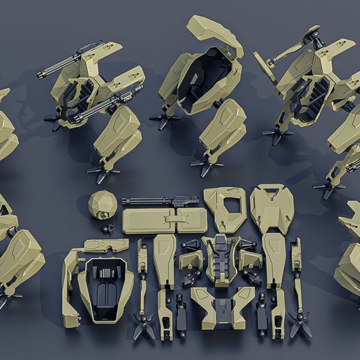 mech-3d-print-1b.jpg Mech Action Figure