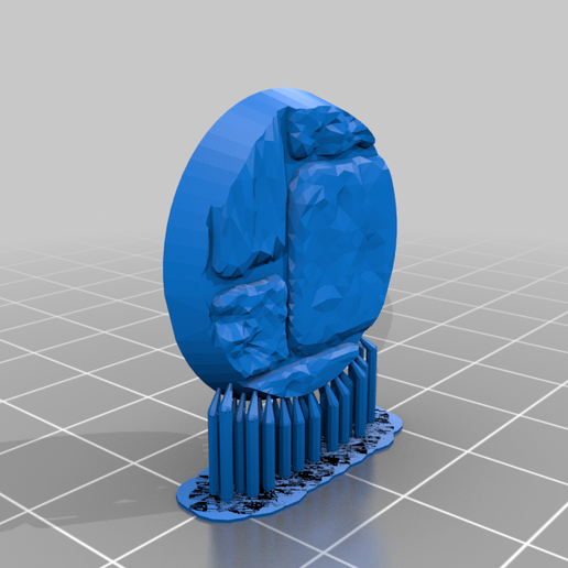 🧸 25mm Stonework Textured Base・Free 3D File for ・Cults
