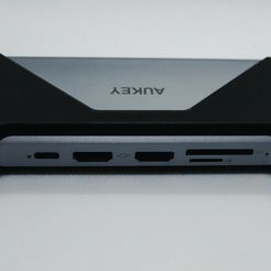 IMG_9130_Large.jpg Free 3D file Aukey Computer USB-C Dock Wall Mount・3D print model to download