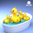 5.jpg Набор для ванны Flexy Super Cute Ducks & Tiny с разноцветными 3MF в комплекте